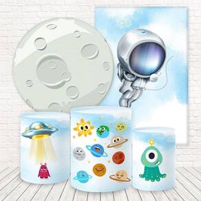 Kit 2 Painéis E Capas Tecido Astronauta Baby Fkpc-1398