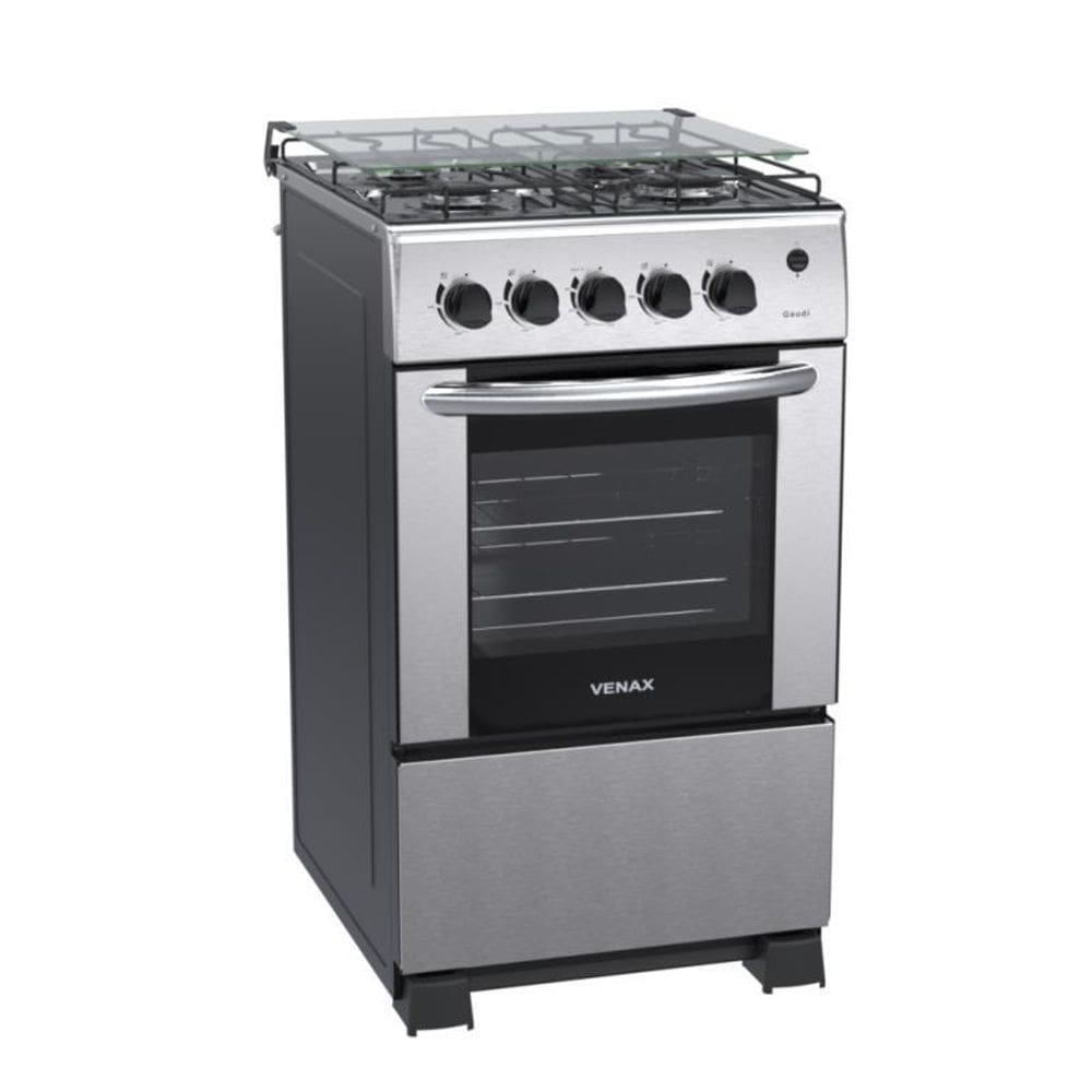 Fogao 4 Bocas Venax Gaudi GIIi Inox Gas Glp