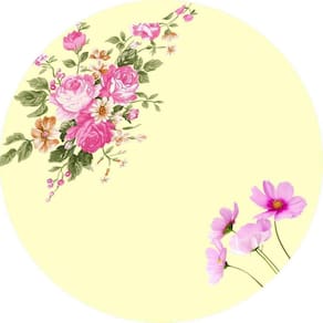 Painel Redondo 3D Sublimado Floral Frd-3980