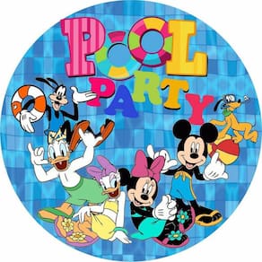 Painel Redondo 3D Sublimado Pool Party Frd-2582
