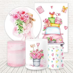 Kit 2 Painéis Capas Tecido Sublimado Meus 15 Anos Fkpc-1298