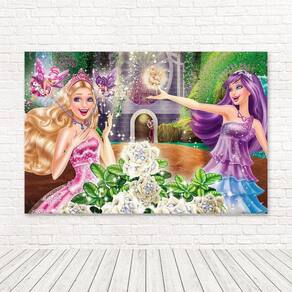 Painel Retangular 3D Sublimado Barbie 2,0X1,5 Frt-4046