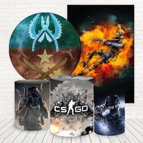 Kit 2 Painéis E Capas Tecido Counter Strike Fkpc-1112