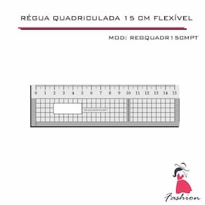 Régua Patchwork 15Cm Quadriculada Costura Modelagem Flexível