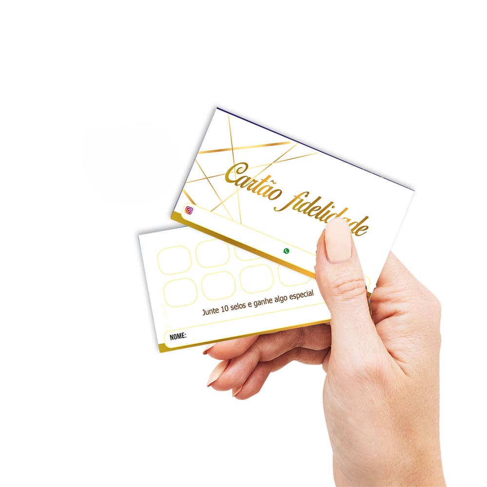 Cartão Fidelidade  + 100 adesivos para a cartela