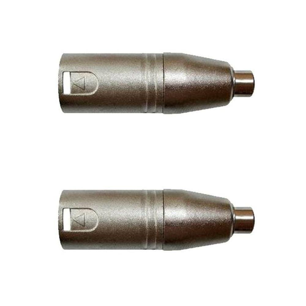 Kit Adaptadores Rca Fêmea P-xlr 3p Macho Niq. Wc 245 Ad (2un) Wireconex - Pç - 2