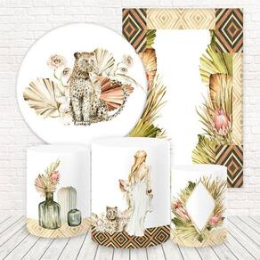 Kit 2 Painéis Capas Tecido Sublimado Animal Print Fkpc-1304