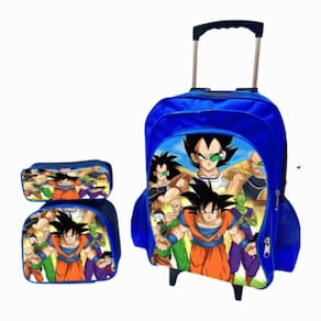 Kit Mochila de Carrinho Dragon Ball c/ Lancheira e Estojo
