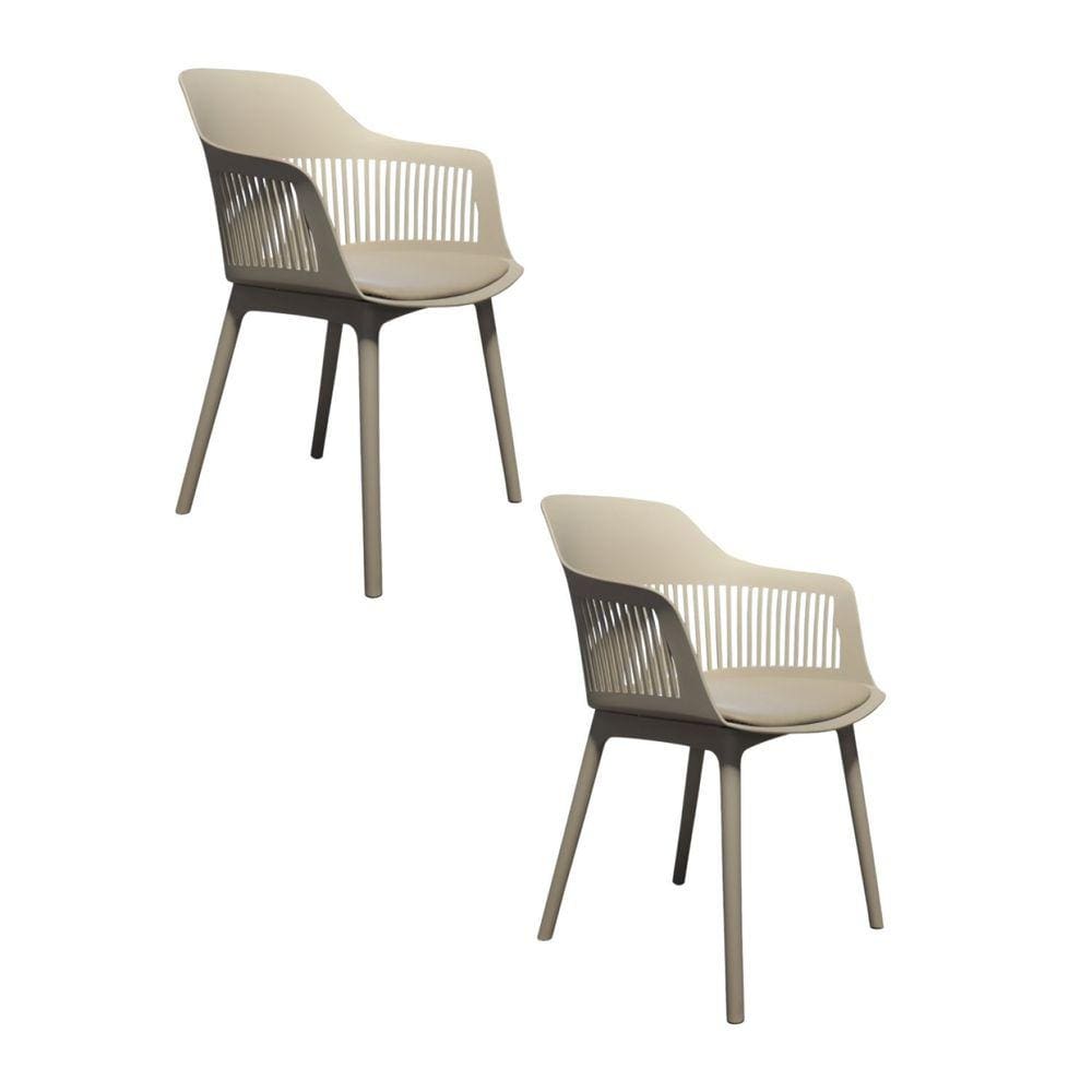 Kit 2 Cadeiras Polipropileno Montreal Nude