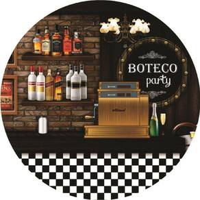 Painel Redondo 3D Sublimado Boteco Frd-429