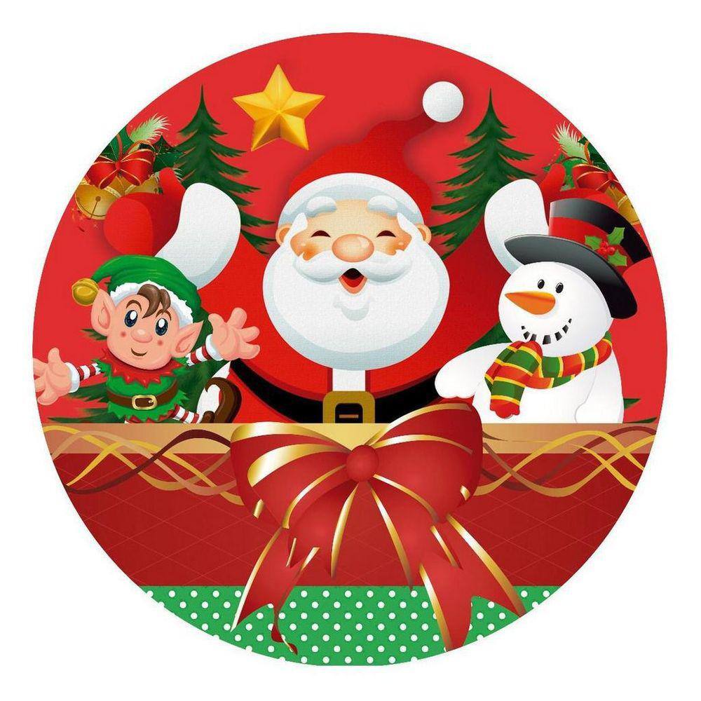Painel Redondo 3D Sublimado Natal Frd-2418