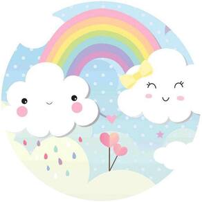 Painel Redondo 3D Sublimado Chuva De Amor Frd-447