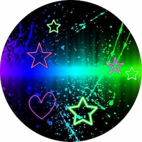 Painel Redondo 3D Sublimado Neon E Balada Frd-3925