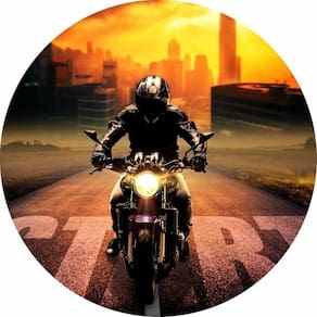 Painel Redondo 3D Sublimado Moto Frd-2642