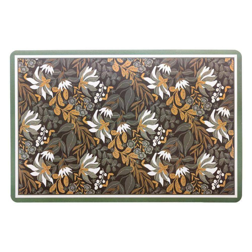 Kit 6 Lugar Americano Plástico Green Garden Estampado
