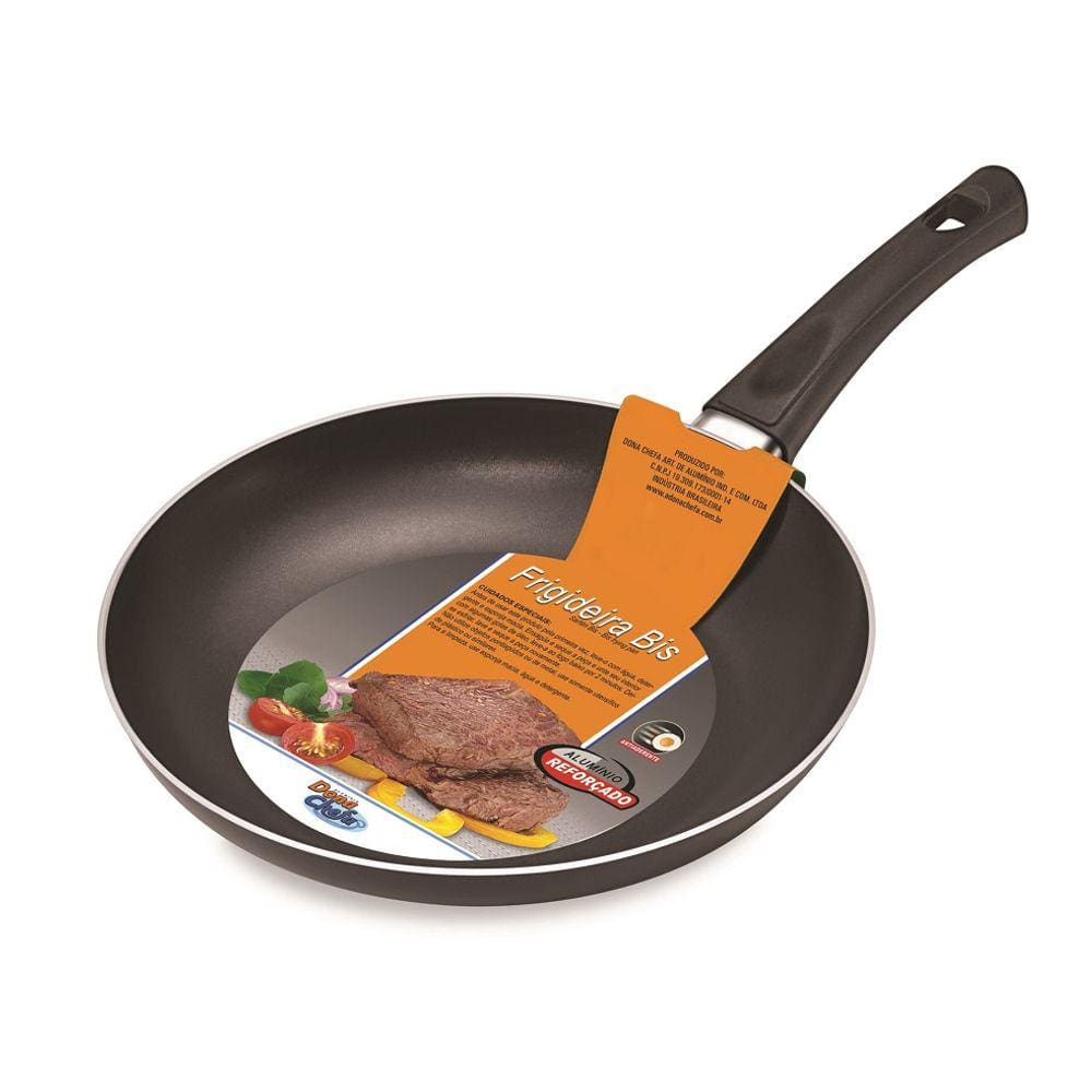 Frigideira francesa antiaderente 24 cm preta