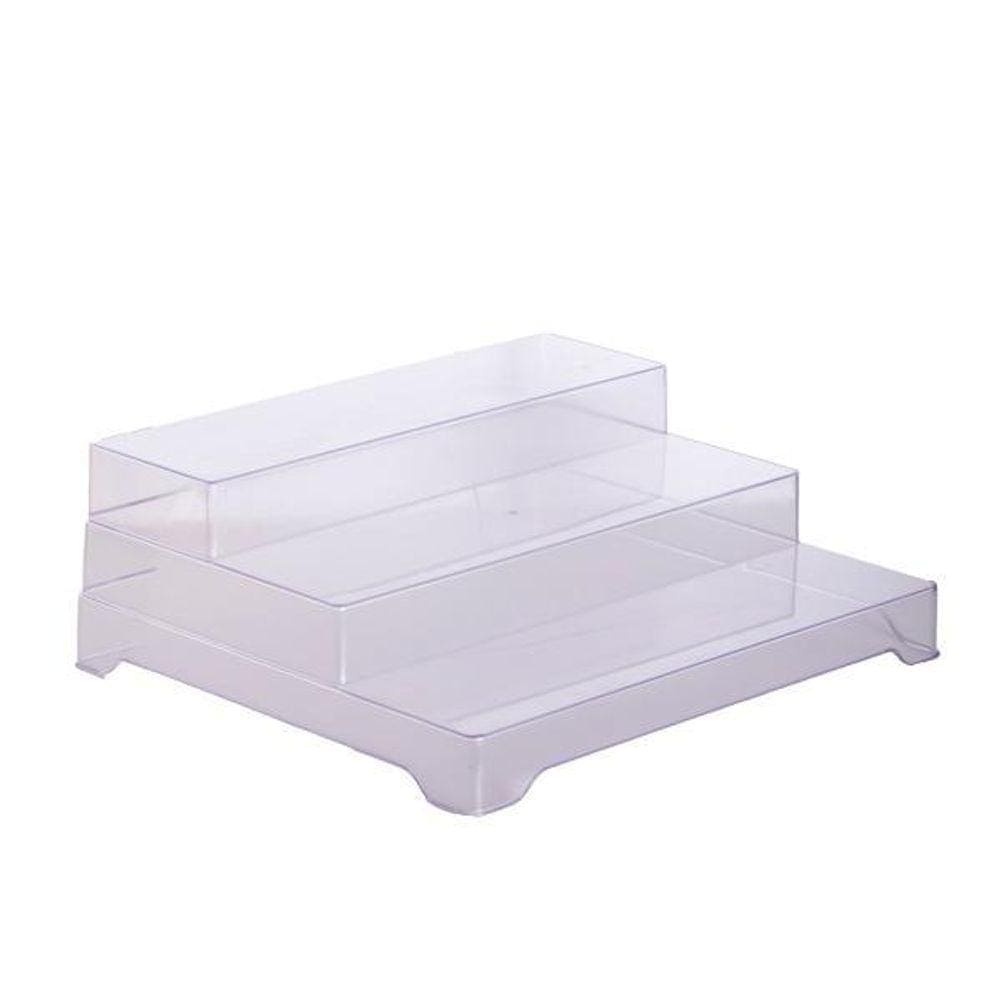 Organizador Multinível Com 3 Degraus Transparente