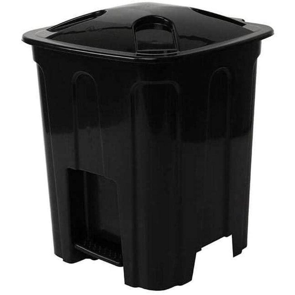 Lixeira Com Pedal Eco Nature Preto 15 Litros - Jaguar