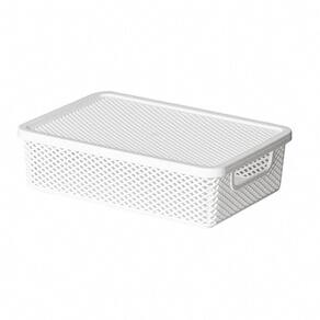 Organizador De Armário Com Tampa Branco 27X19,5X7 Linea