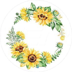 Painel Redondo 3D Sublimado Floral Frd-1591