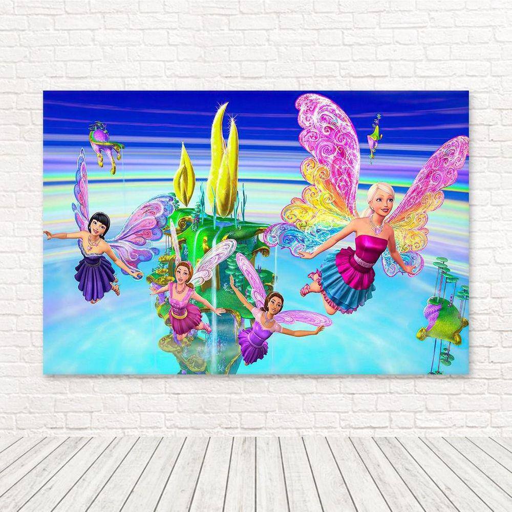 Painel Retangular 3D Sublimado Barbie 2,0X1,5 Frt-4049