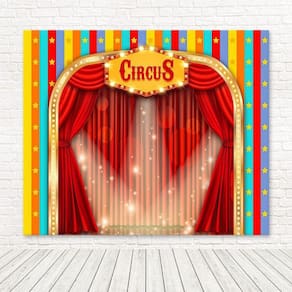 Painel Retangular 3D Sublimado Circo 2,0X1,5 Frt-5121