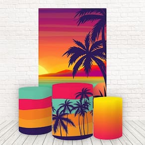 Painel Retangular E Capas 3D Sublimado Tardezinha Fkpc-991