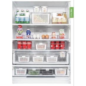 Pote Hermético Slim Com Cesto ,Tampa Com Trava 3.050Ml Cinza