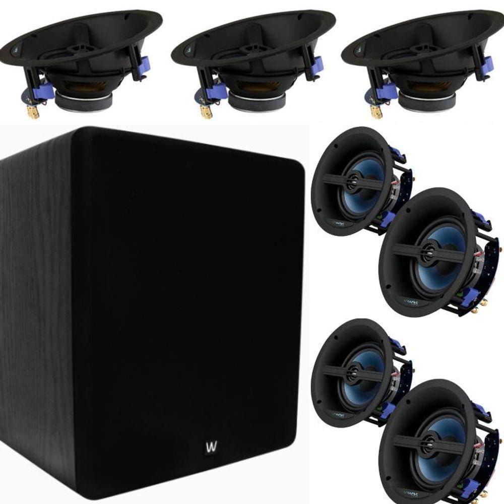 Kit Home Theater WaveOne WIN120 + WSR120 + WSW8 175W Preto