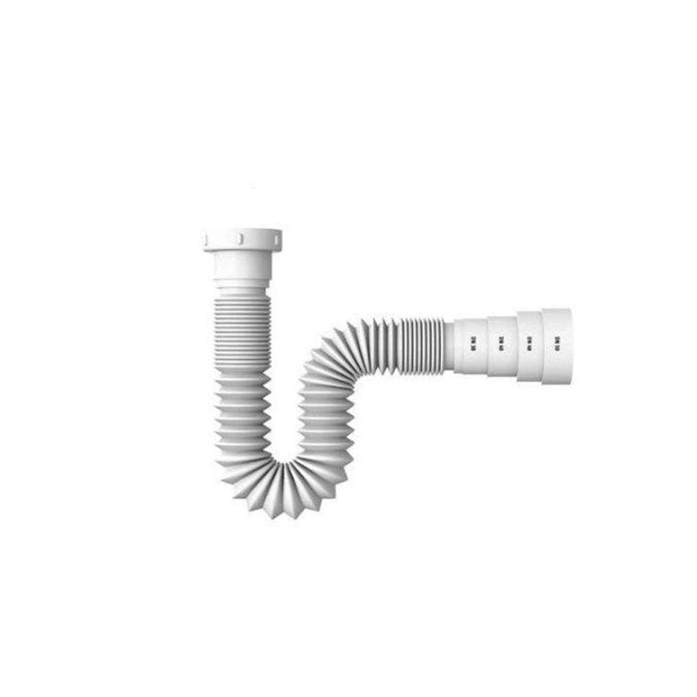 Sifão Sanfonado Flexível Alongado 1,3Mts Universal Branco