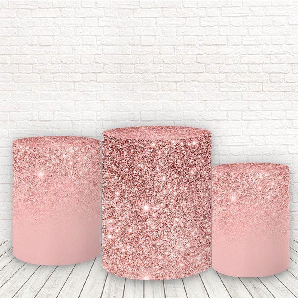Trio De Capas Cilindros 3D Sublimado Efeito Glitter Fcc-114