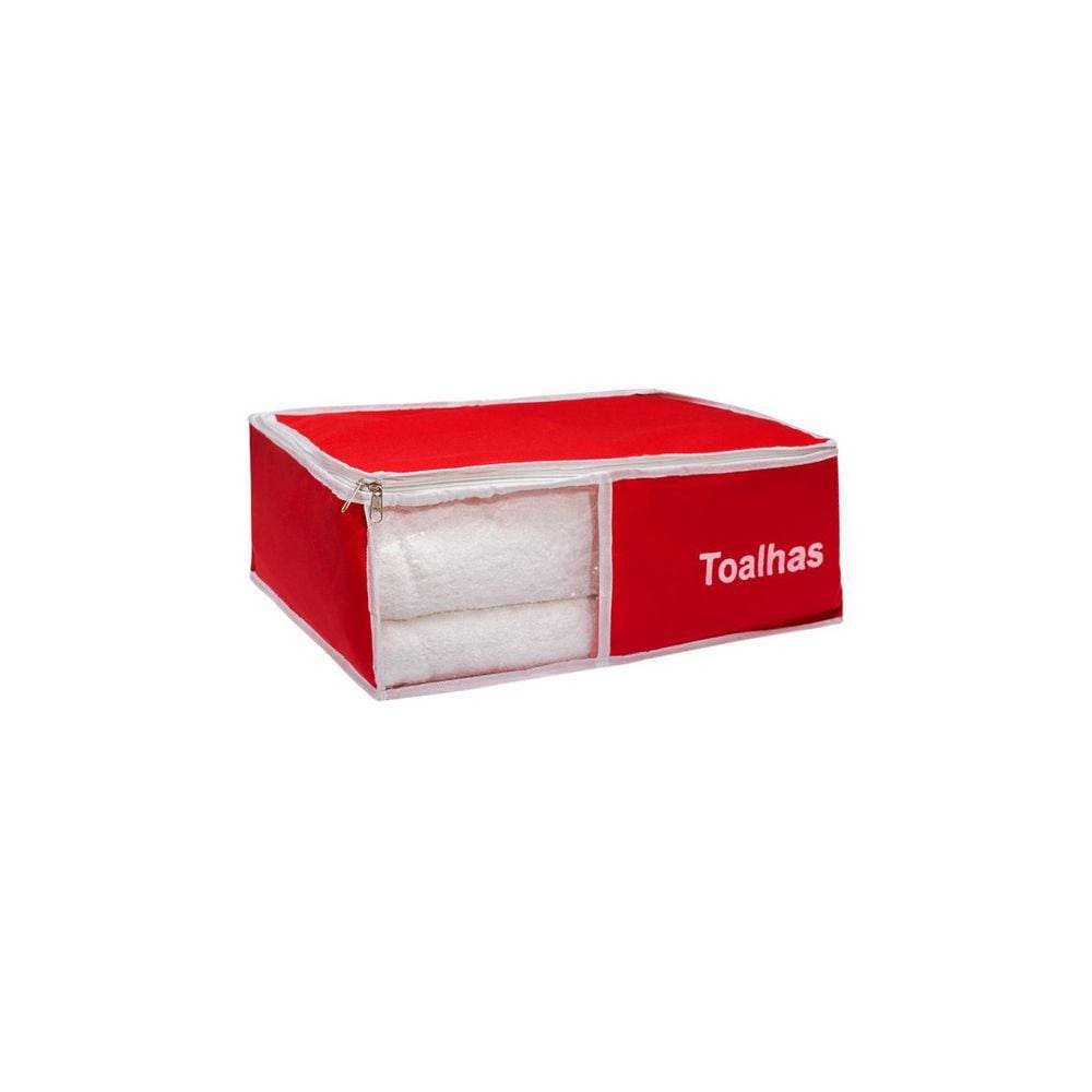 Organizador De Toalha Em Nylon Vermelho 904 Vb Home