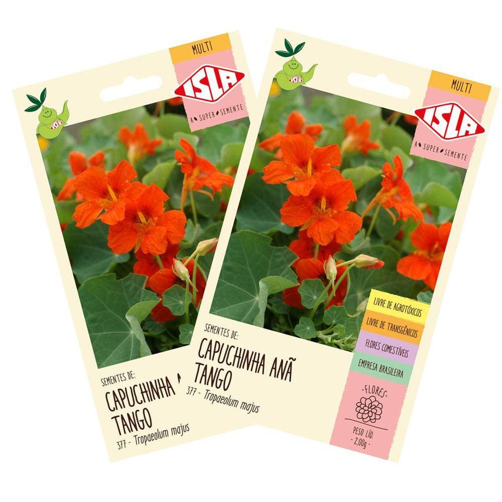 2X Sementes de Capuchinha Anã Tango ISLA