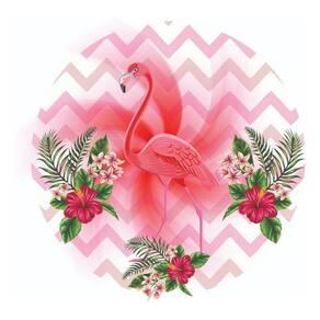 Painel Redondo 3D Sublimado Flamingo Frd-5134