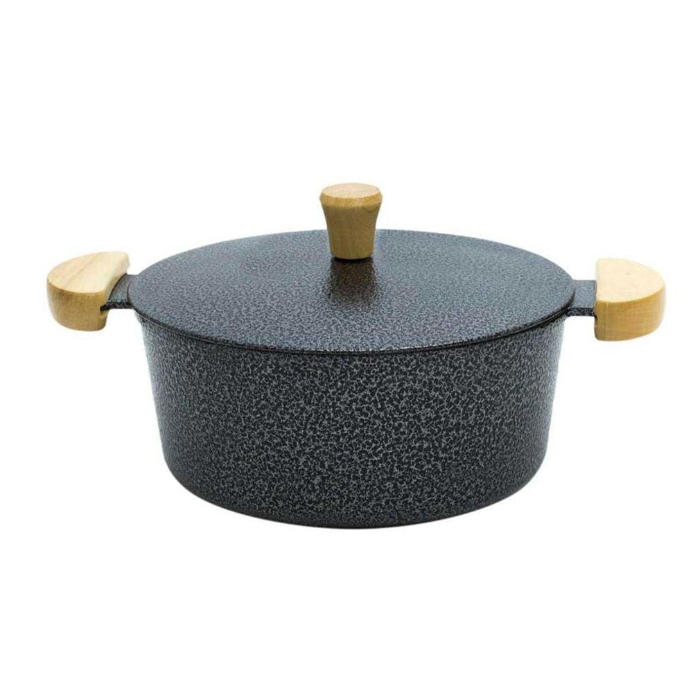 Caçarola 2,4 Litros Alumínio Fundido 20X9 Cm Craq.Preto Nº20