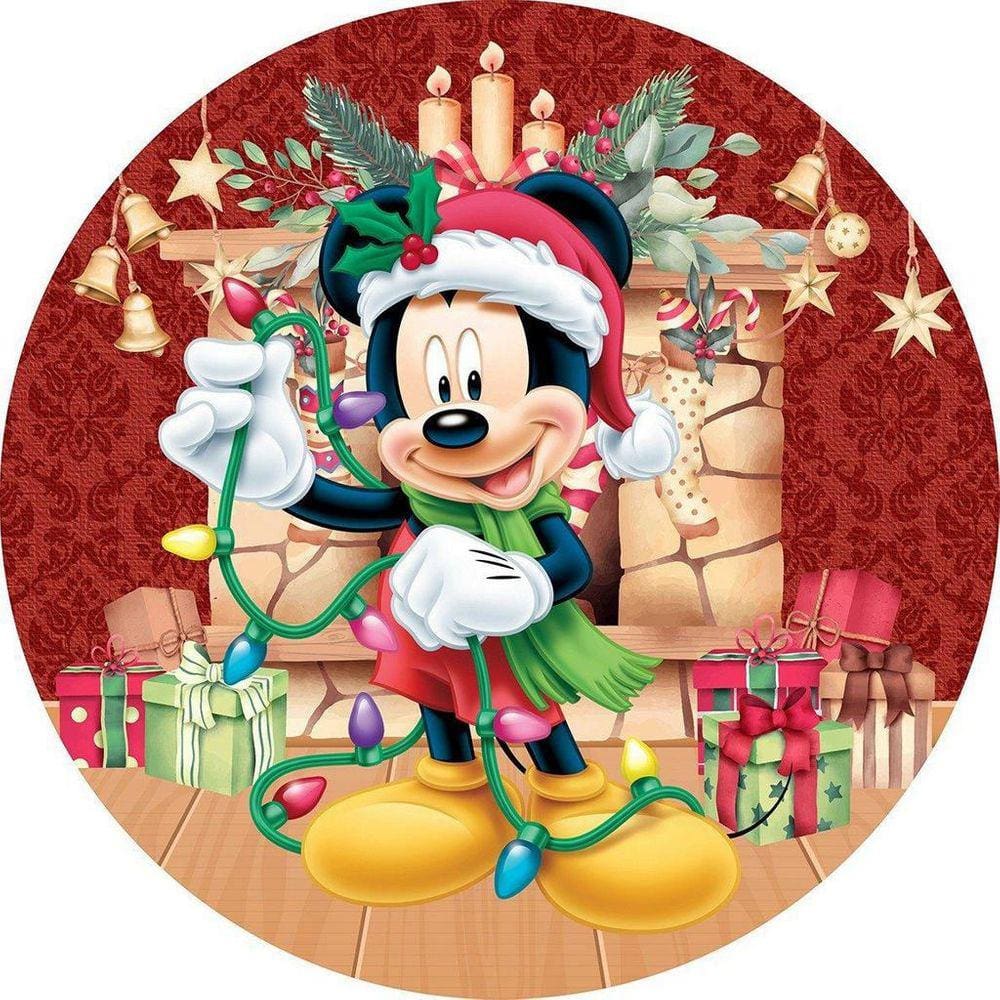 Painel Redondo 3D Sublimado Natal Frd-3759