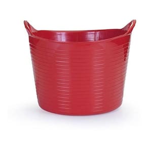 Cesto Balde Multiuso Flexível C/Alça 15L Empilhável Vermelho