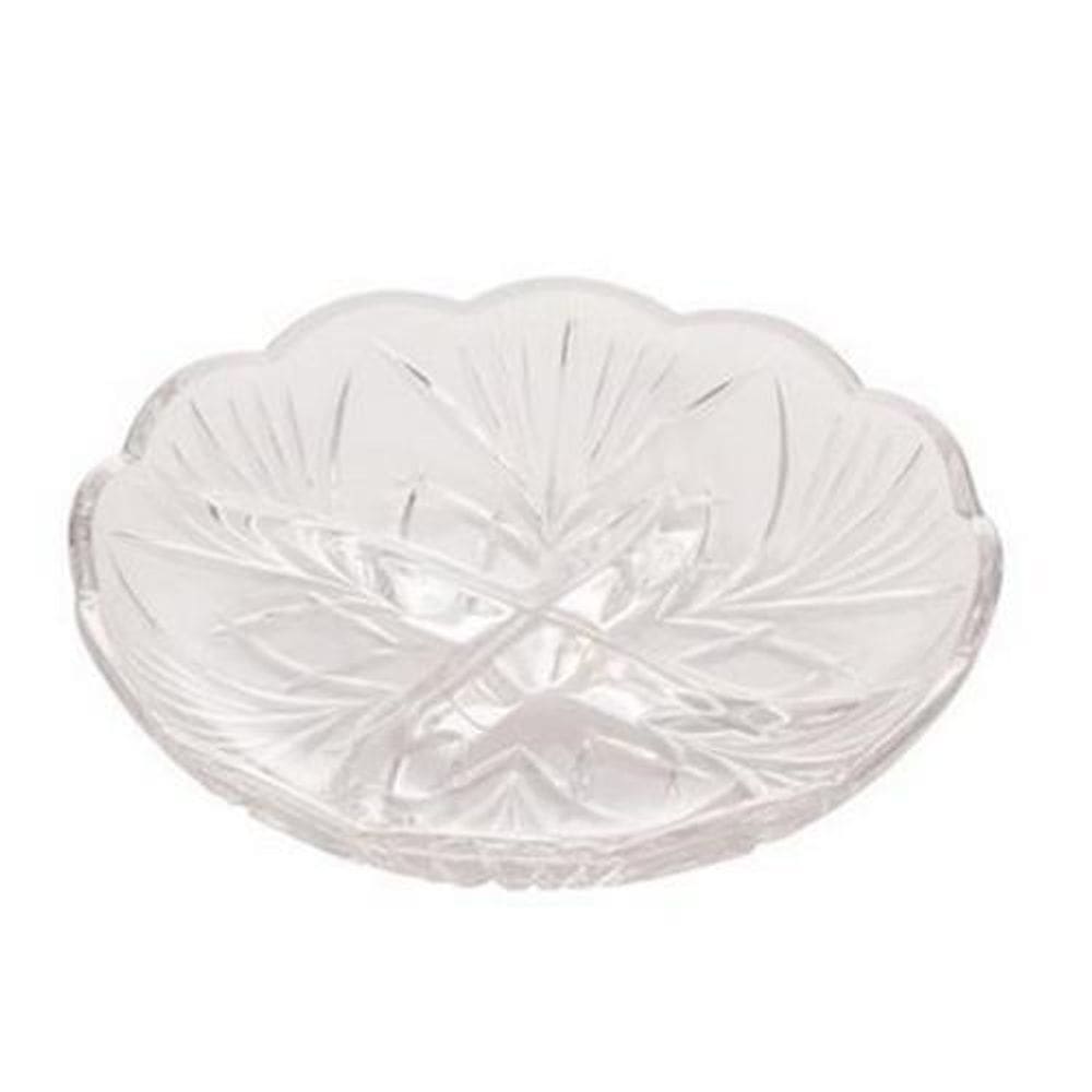 Petisqueira 4 Divisórias De Cristal Alberta Lyor - 18,5X4Cm