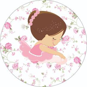 Painel Redondo 3D Sublimado Bailarina Frd-2337