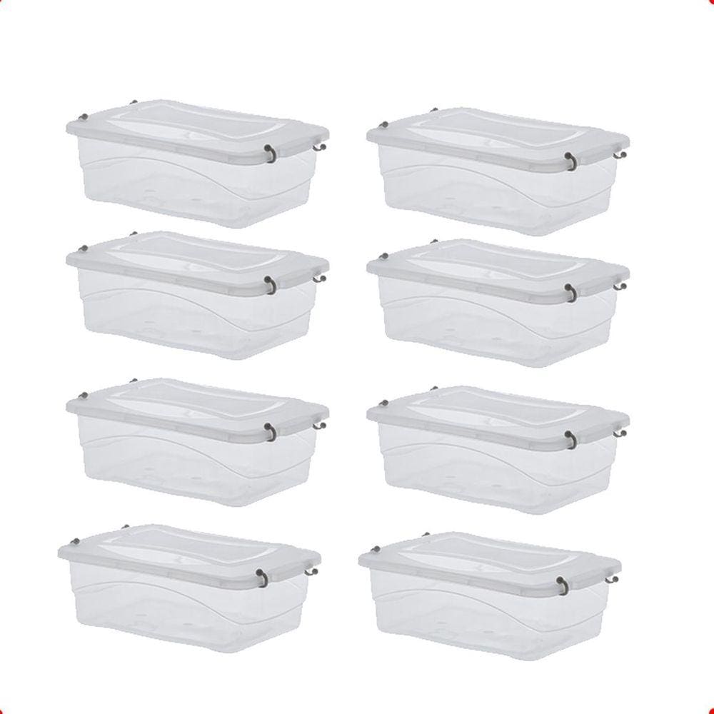 Kit 8 Caixa Organizadora Decorativa Multiuso 2,5 Litros
