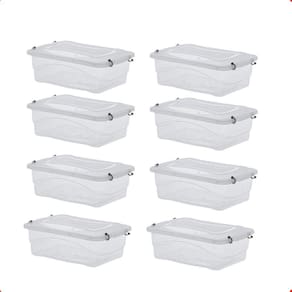 Kit 8 Caixa Organizadora Decorativa Multiuso 2,5 Litros