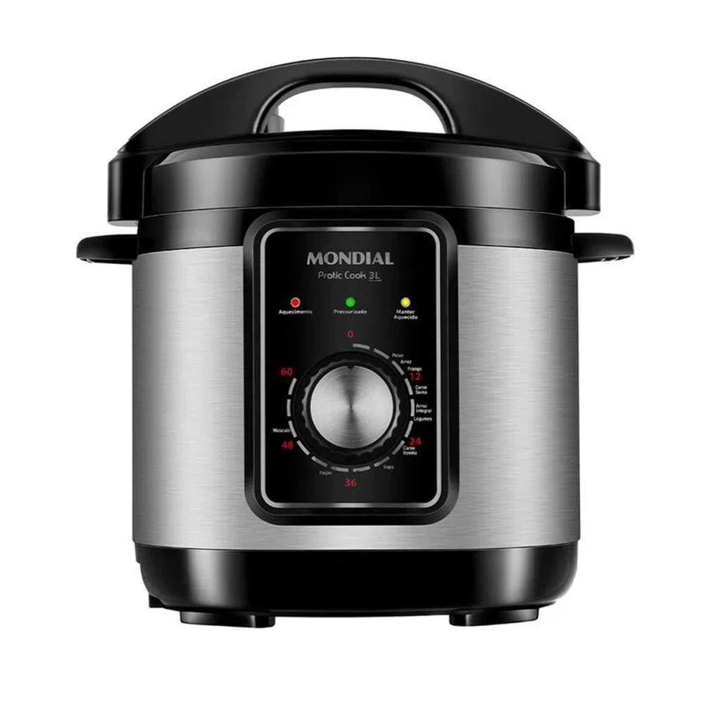 Panela De Pressão Elétrica Mondial Pratic Cook Preto 110V