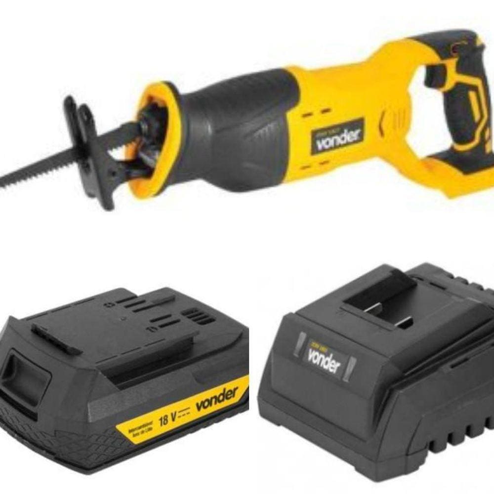 Serra Sabre Com Bateria Intercambiável 18V 2.0Ah 1822 Vonder