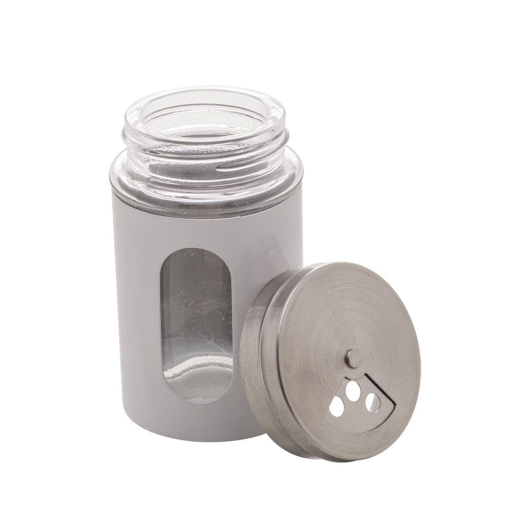 Pote De Vidro Borossilicato E Inox Com Tampa Dosadora 80Ml.