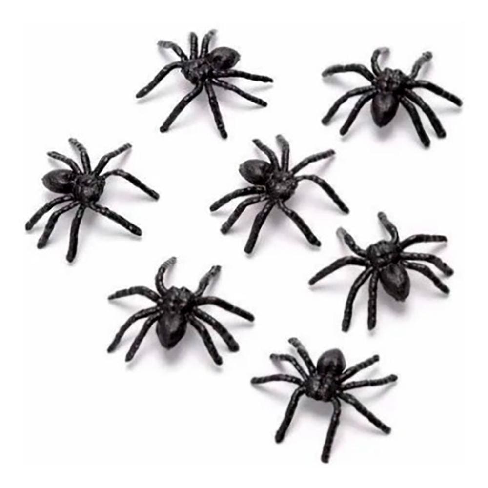Mini Aranha De Plástico Para Lembrancinha Pct 100 Unidades
