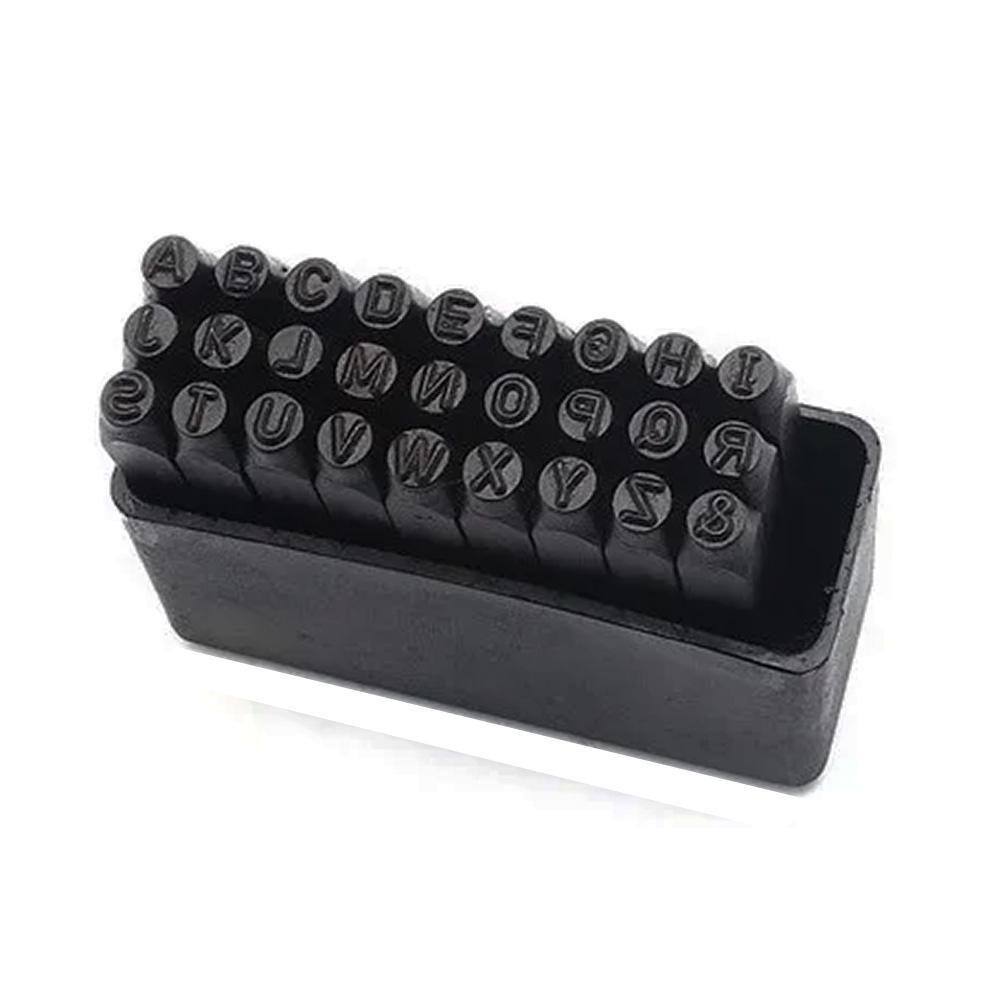 Jogo De Aço Alfabeto Com 7 Peças Para Gravação 2Mm 9Fp Eda