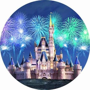 Painel Redondo 3D Sublimado Castelo Frd-1324