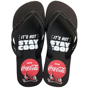 Chinelo de Dedo Masculino Casual Dia a Dia Borracha Coca Cola Stay Cool Cc4171