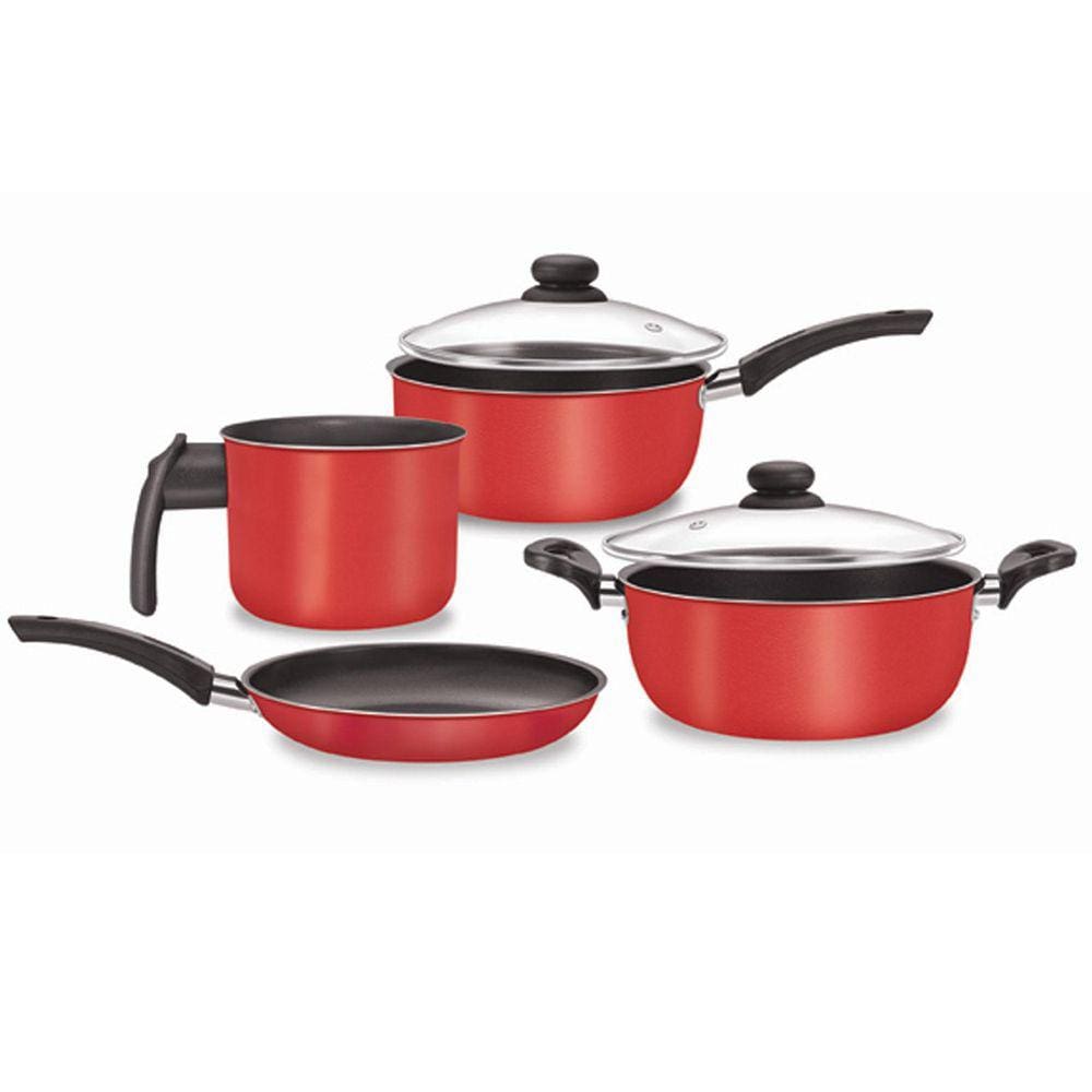 Kit Panelas Mimo 4 Peças Vermelho 0.270 Dona Chefa