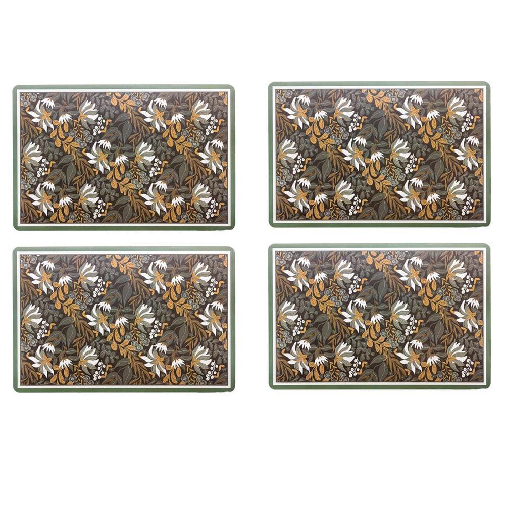 Kit 4 Lugar Americano Plástico Green Garden Estampado